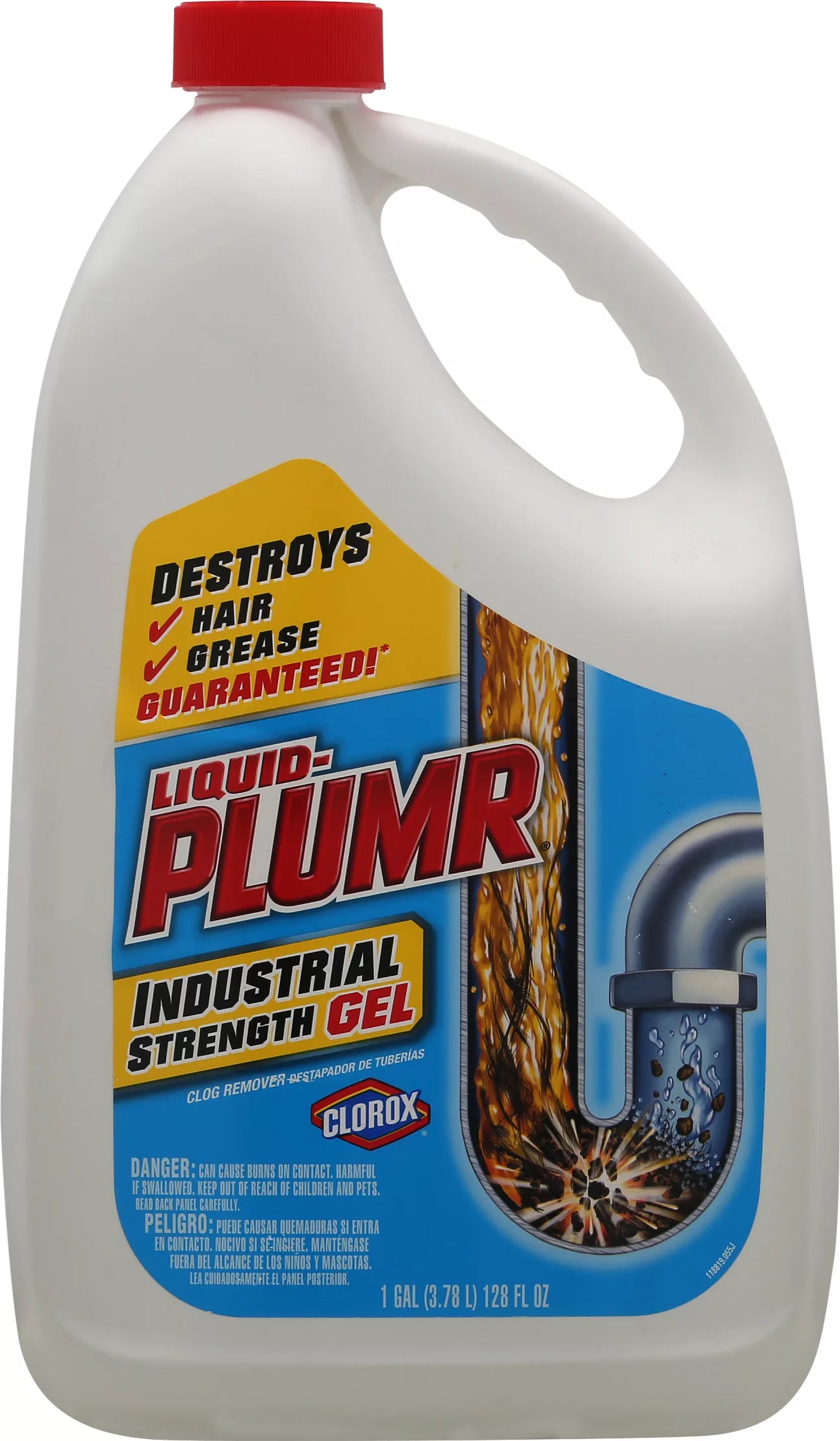 Liquid Plumr Clog Remover, Industrial Strength, Gel 128 fl. oz.
