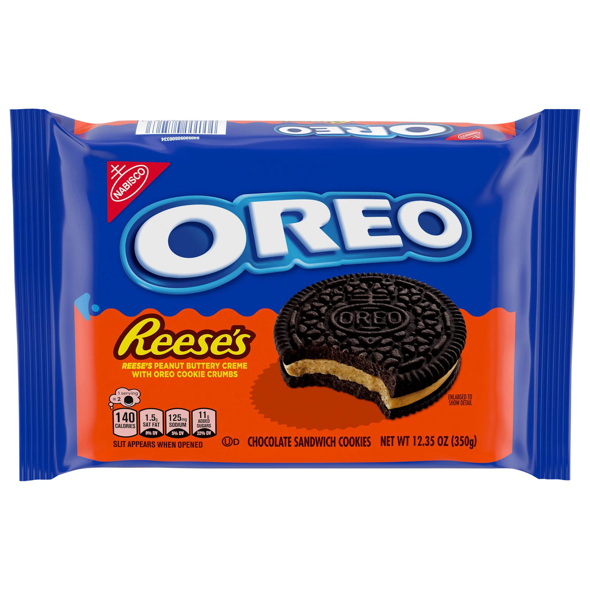 Oreo Reese's Chocolate Sandwich Cookies, 12.35 oz. package from Oreo.