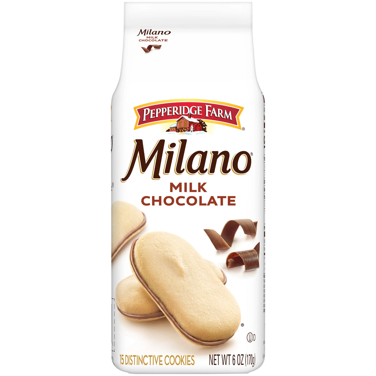 Pepperidge Farm Milano Milk Chocolate Cookies, 6 oz. package from Pepperidge Farm.