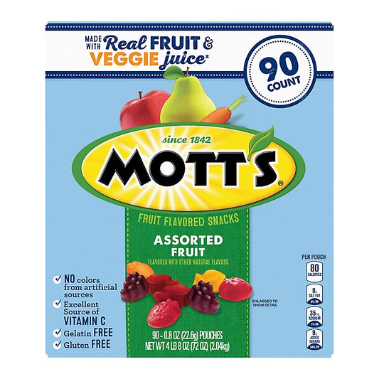 Mott’s Fruit Flavored Snacks, 90 Count
