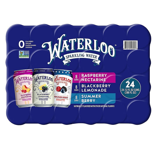 Waterloo Sparkling Water Variety Pack, 24 pk./12 fl. oz.
