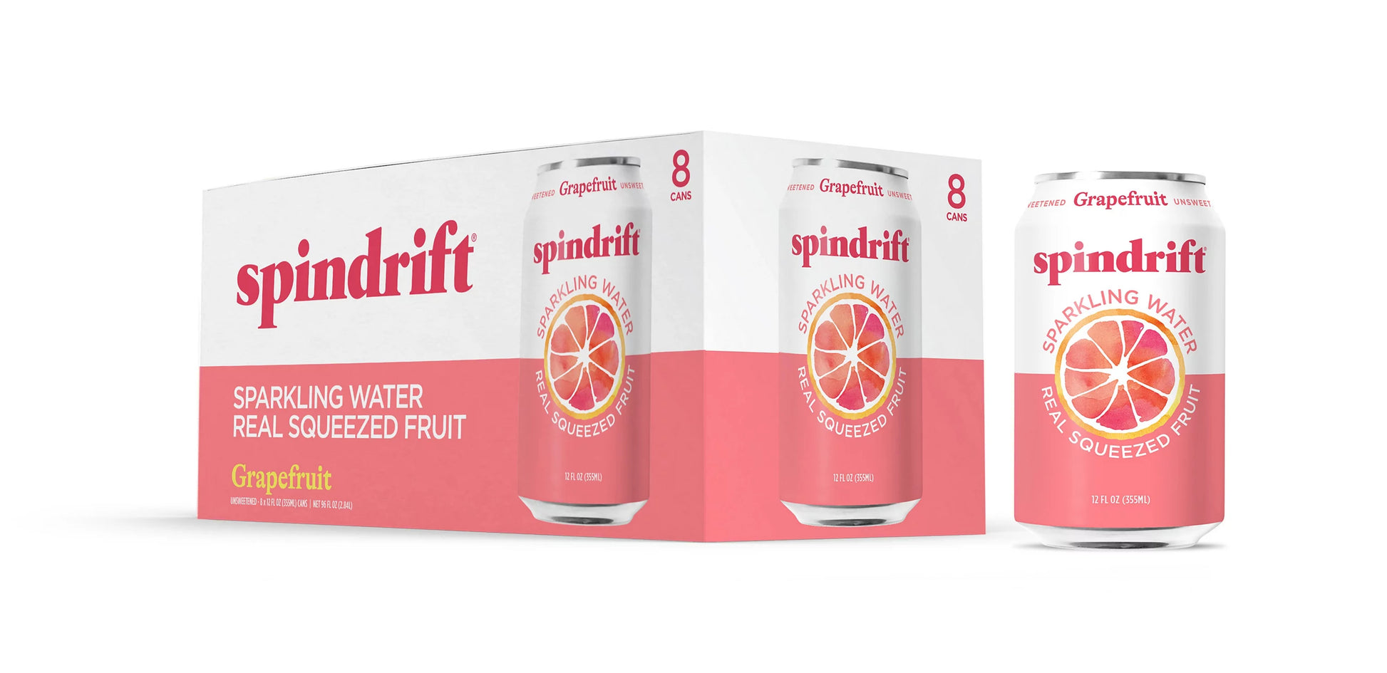 Spindrift Unsweetened Grapefruit Sparkling Water 8 x 12 fl. oz. bulk pack available from Crabtree Supply. Fast local delivery and nationwide shipping.