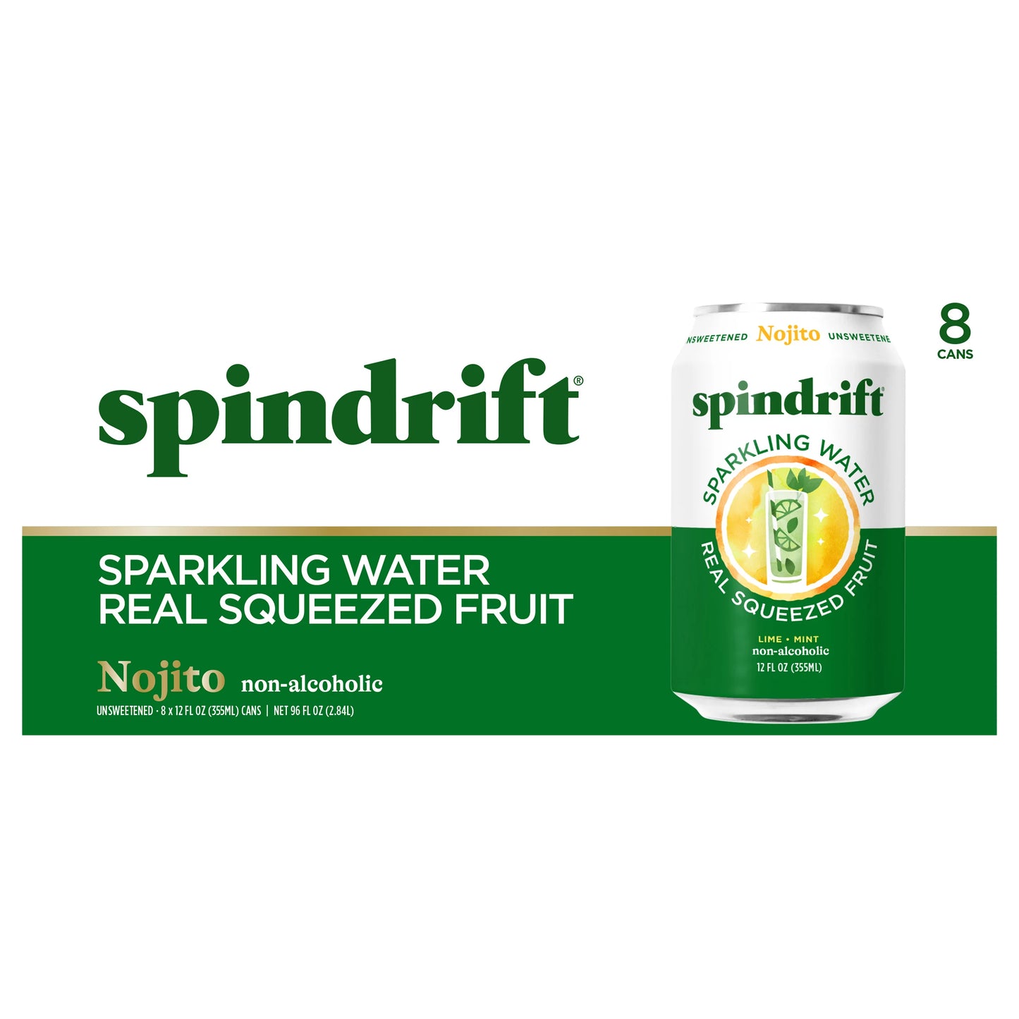 Spindrift Non-Alcoholic Nojito Sparkling Water 96 fl. oz. bulk pack available from Crabtree Supply. Fast local delivery and nationwide shipping.