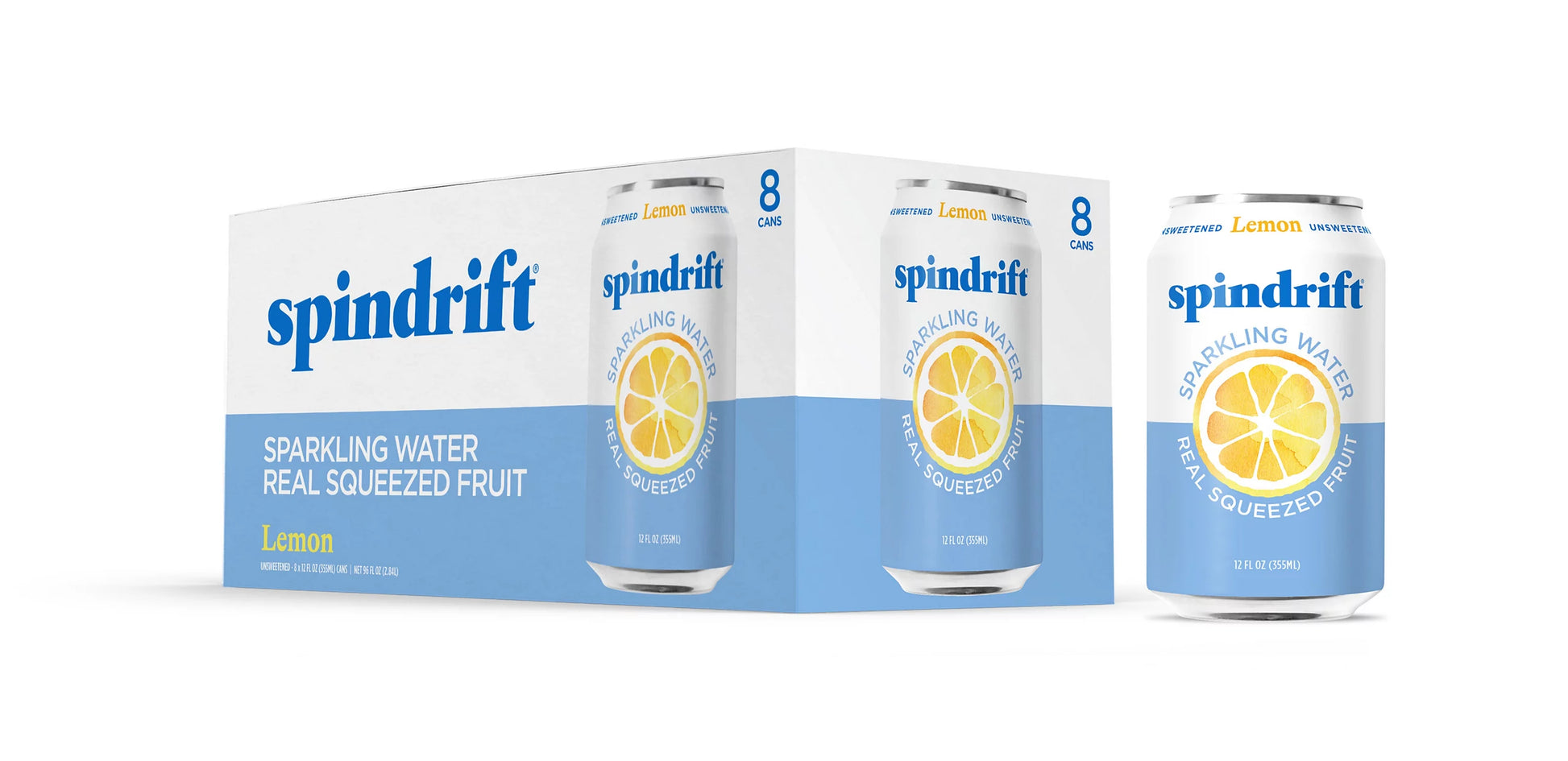 Spindrift Unsweetened Lemon Sparkling Water 8 x 12 fl. oz. bulk pack available from Crabtree Supply. Fast local delivery and nationwide shipping.