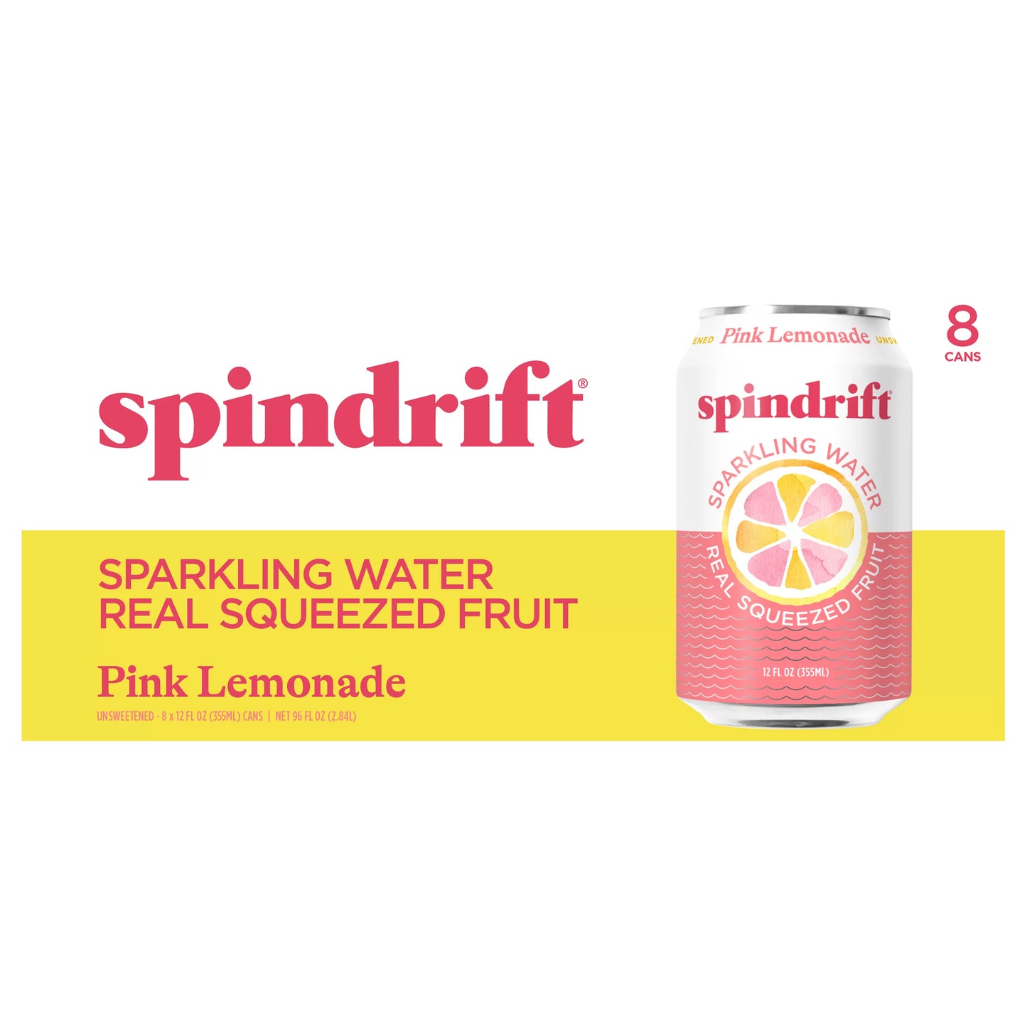Spindrift Pink Lemonade Sparkling Water 96 fl. oz. bulk pack available from Crabtree Supply. Fast local delivery and nationwide shipping.