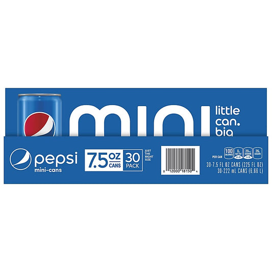 Pepsi Real Cola Mini Cans Club Pack (30 ct, 7.5 oz)
