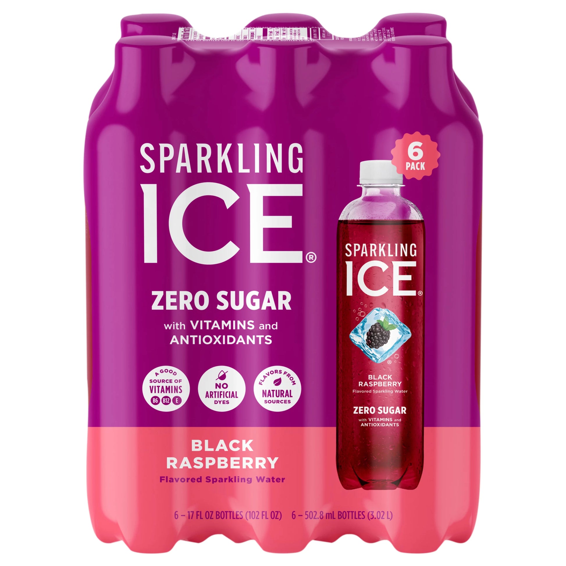 Sparkling Ice Black Raspberry Sparkling Water 6 PK 102 fl. oz. bulk pack available from Crabtree Supply. Fast local delivery and nationwide shipping.
