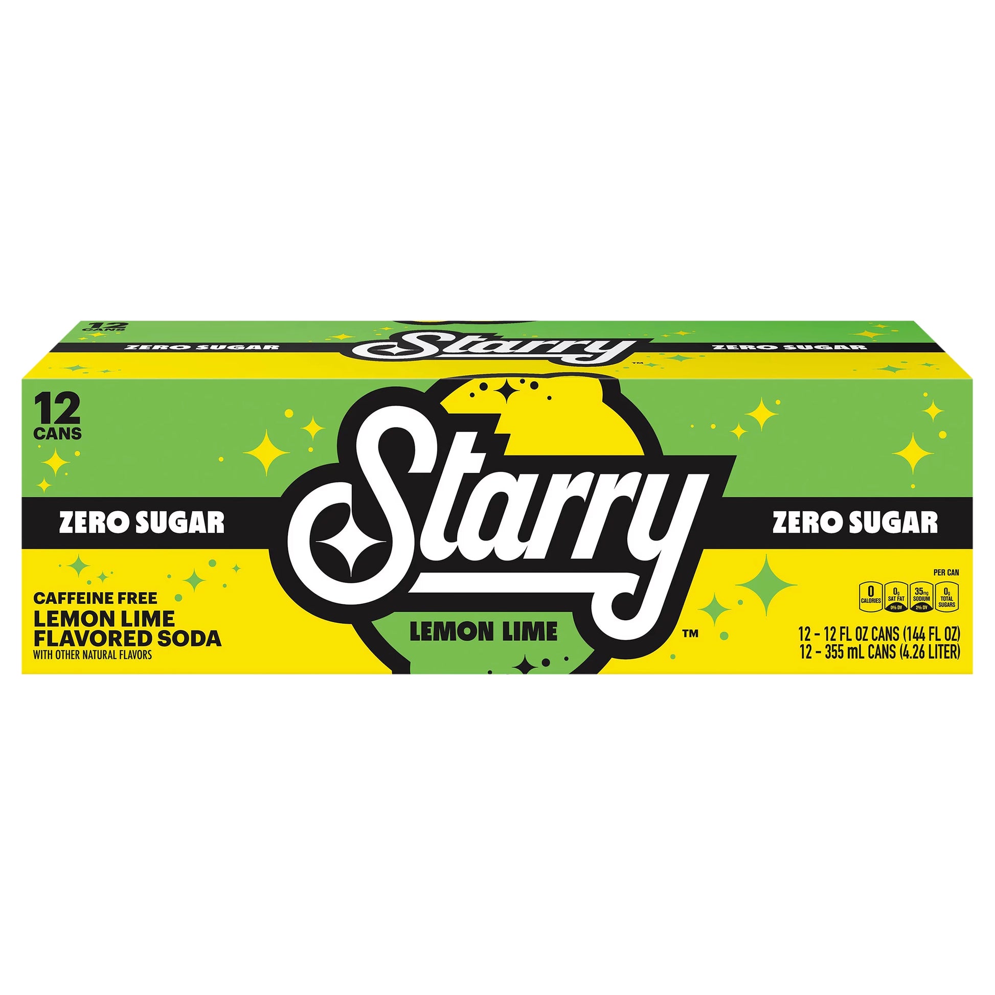 Starry Zero Sugar Lemon Lime Soda, Caffeine Free 12 x 12 fl. oz. bulk pack available from Crabtree Supply. Fast local delivery and nationwide shipping.
