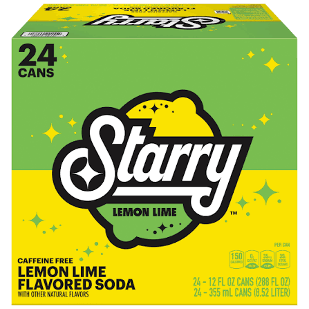 Starry Lemon Lime Soda Economy Case (24 ct, 12 oz) bulk pack available from Crabtree Supply. Fast local delivery and nationwide shipping.