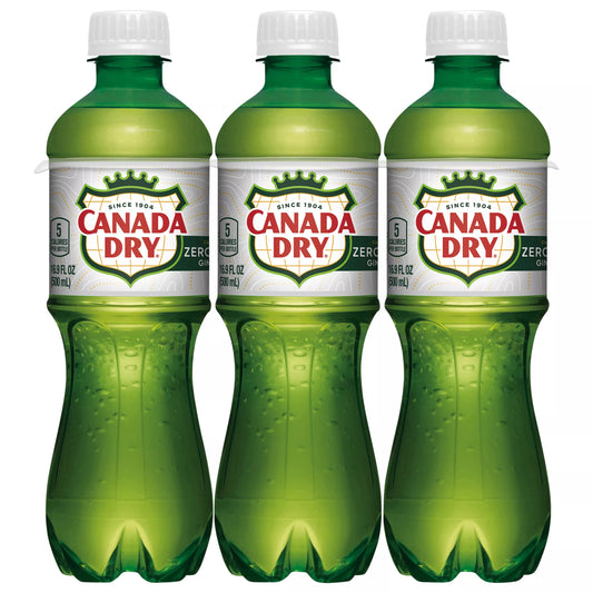 Canada Dry Ginger Ale, Zero Sugar, Caffeine Free 6 x 16.9 fl. oz. bulk pack available from Crabtree Supply. Fast local delivery and nationwide shipping.