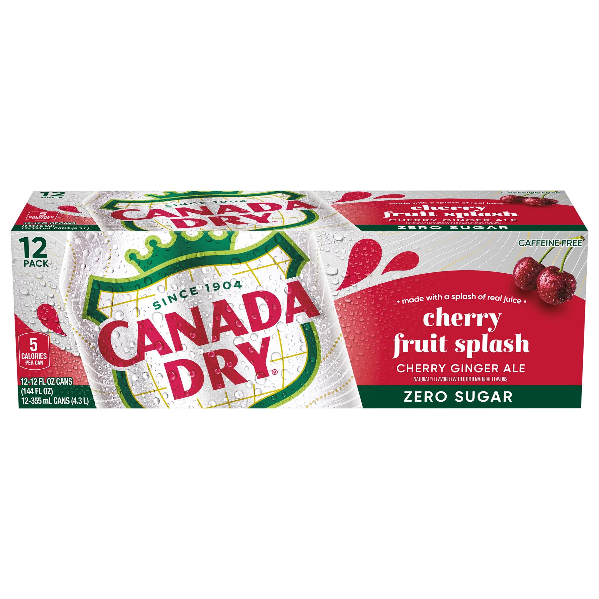 Canada Dry Fruit Splash, Cherry Ginger Ale, Zero Sugar, 12 Pack 12 x 12 fl. oz. bulk pack available from Crabtree Supply. Fast local delivery and nationwide shipping.