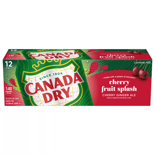 Canada Dry Cherry Fruit Splash Ginger Ale 12 x 12 fl. oz. bulk pack available from Crabtree Supply. Fast local delivery and nationwide shipping.
