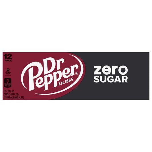 Dr Pepper Soda, Zero Sugar, 12 Pack 12 x 12 fl. oz. bulk pack available from Crabtree Supply. Fast local delivery and nationwide shipping.