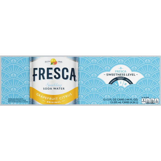 Fresca Citrus Soda Cans 12 x 12 fl. oz. bulk pack available from Crabtree Supply. Fast local delivery and nationwide shipping.