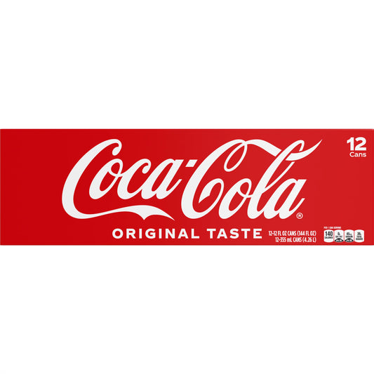 Coca-Cola Soda Cans 12 x 12 fl. oz. bulk pack available from Crabtree Supply. Fast local delivery and nationwide shipping.