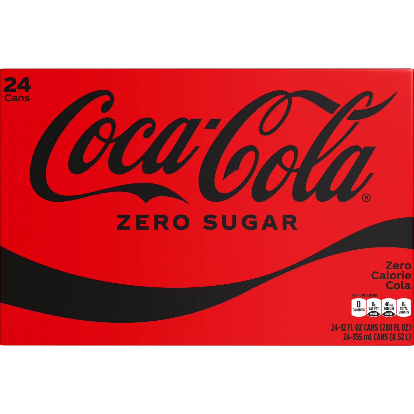 Coca-Cola Cola, Zero Sugar 24 x 12 fl. oz. bulk pack available from Crabtree Supply. Fast local delivery and nationwide shipping.