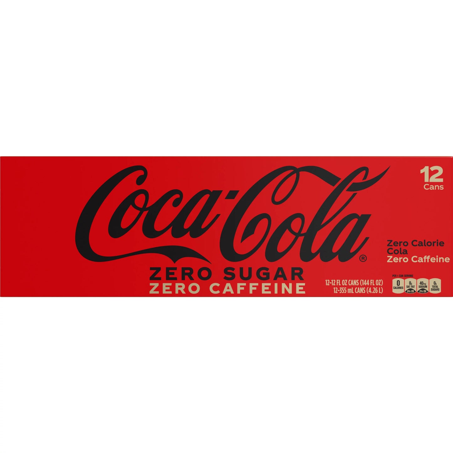 Coca-Cola Zero Sugar Zero Sugar Caffeine-Free Soda Soft Drink 12 x 12 fl. oz. bulk pack available from Crabtree Supply. Fast local delivery and nationwide shipping.