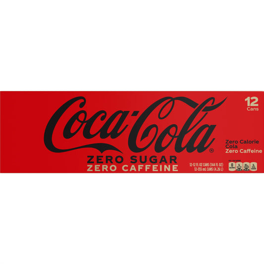 Coca-Cola Zero Sugar Zero Sugar Caffeine-Free Soda Soft Drink 12 x 12 fl. oz. bulk pack available from Crabtree Supply. Fast local delivery and nationwide shipping.