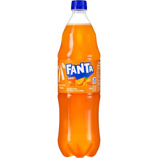 Fanta Orange Soda Bottle 1.25 liter bulk pack available from Crabtree Supply. Fast local delivery and nationwide shipping.
