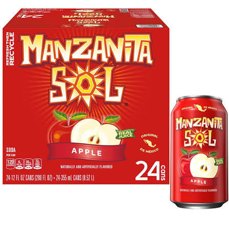 Manzanita Sol Soda Apple 12 fl. oz., 24 pk. bulk pack available from Crabtree Supply. Fast local delivery and nationwide shipping.