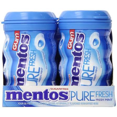 Mentos Pure Fresh Gum, 4 pk./50 ct. product packaging