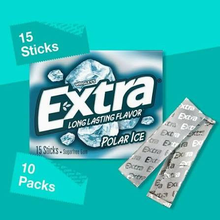 Extra Polar Ice Sugarfree Gum, 10 pk. – alternate product view 2