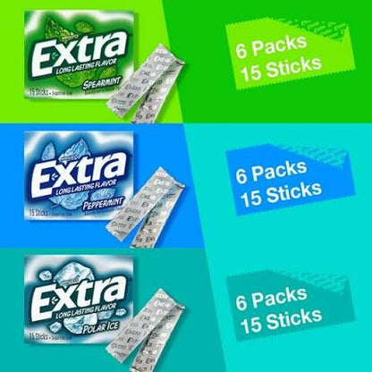 Extra Sugar Free Chewing Gum Variety Assortment Bulk Box, 18 ct. – alternate product view 2