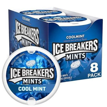 Ice Breakers Sugar-Free Cool Mints, 8 pk. product packaging