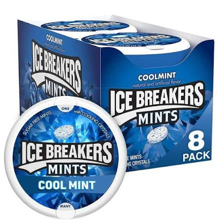 Ice Breakers Sugar-Free Cool Mints, 8 pk. product packaging