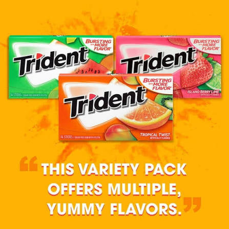 Trident Fruit Variety Pack Sugar-Free Gum, 20 pk. – alternate product view 3