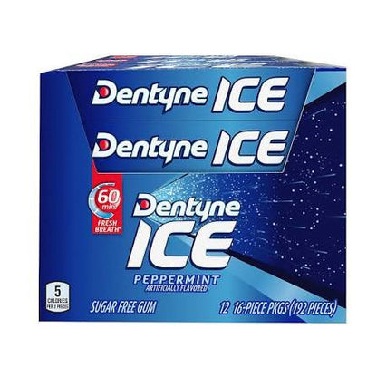 Dentyne Ice Peppermint Gum, 12 pk./16 ct. product packaging