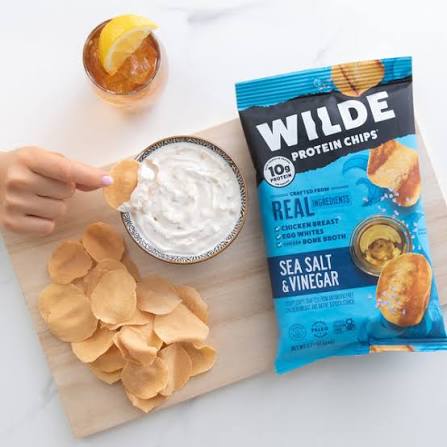 Wilde Sea Salt & Vinegar Protein Chips, 1.34 oz. — product image 3
