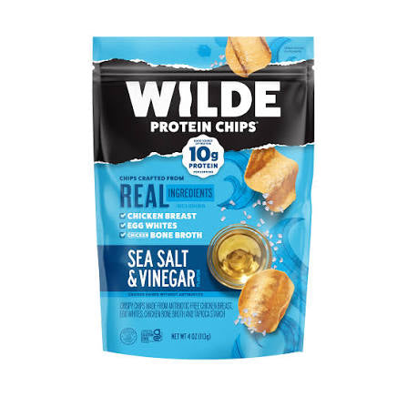 Wilde Sea Salt & Vinegar Protein Chips, 4 oz.