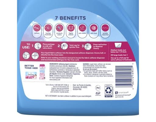 Downy Soft & Fresh Fabric Softener, April Fresh, 257 Loads, 150 fl. oz.